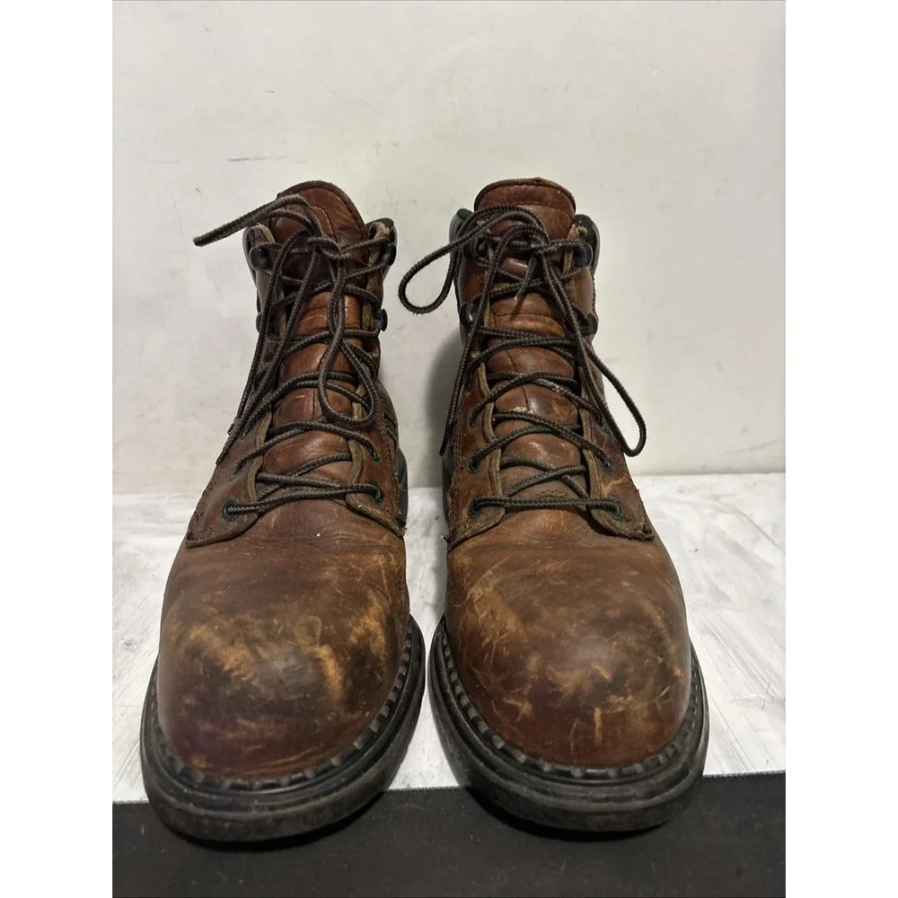 Red Wing Men's DynaForce 6 Inch Waterproof Boots Size 9.5 Brown Leather SteelToe